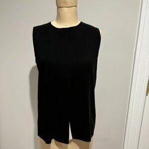 Vince Black Sleeves Ivory Invert Blouse